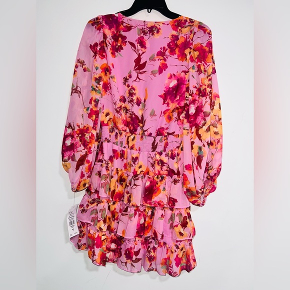Sam & Jess Floral Ruffle Mini Dress - Size Small - Picture 4 of 8